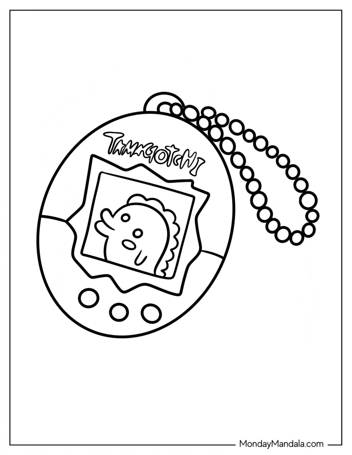 Kuchipatchi In Tamagotchi Coloring Pages Console For Preschoolers coloring page