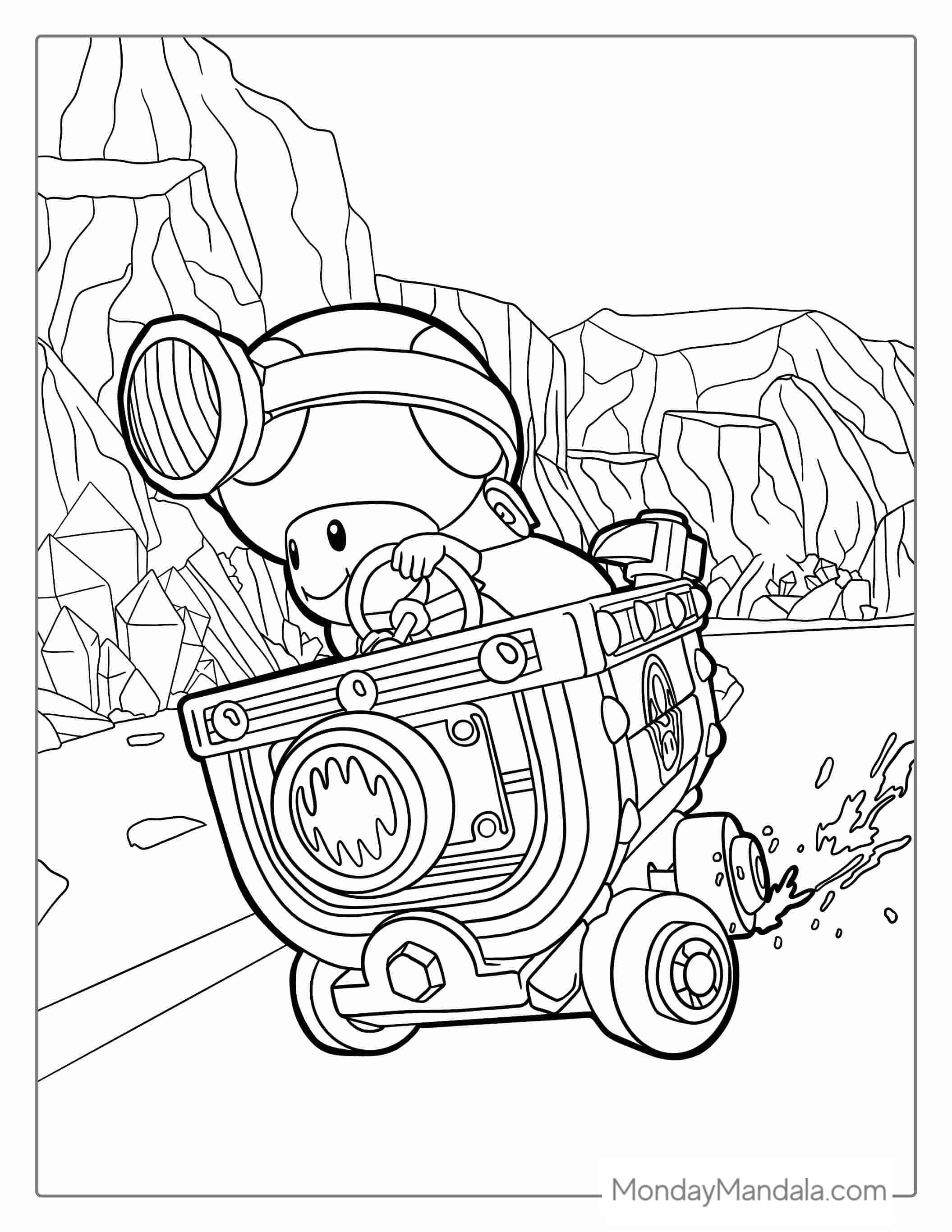 Captain Toad From Mario Kart To Color coloring page — printable line art