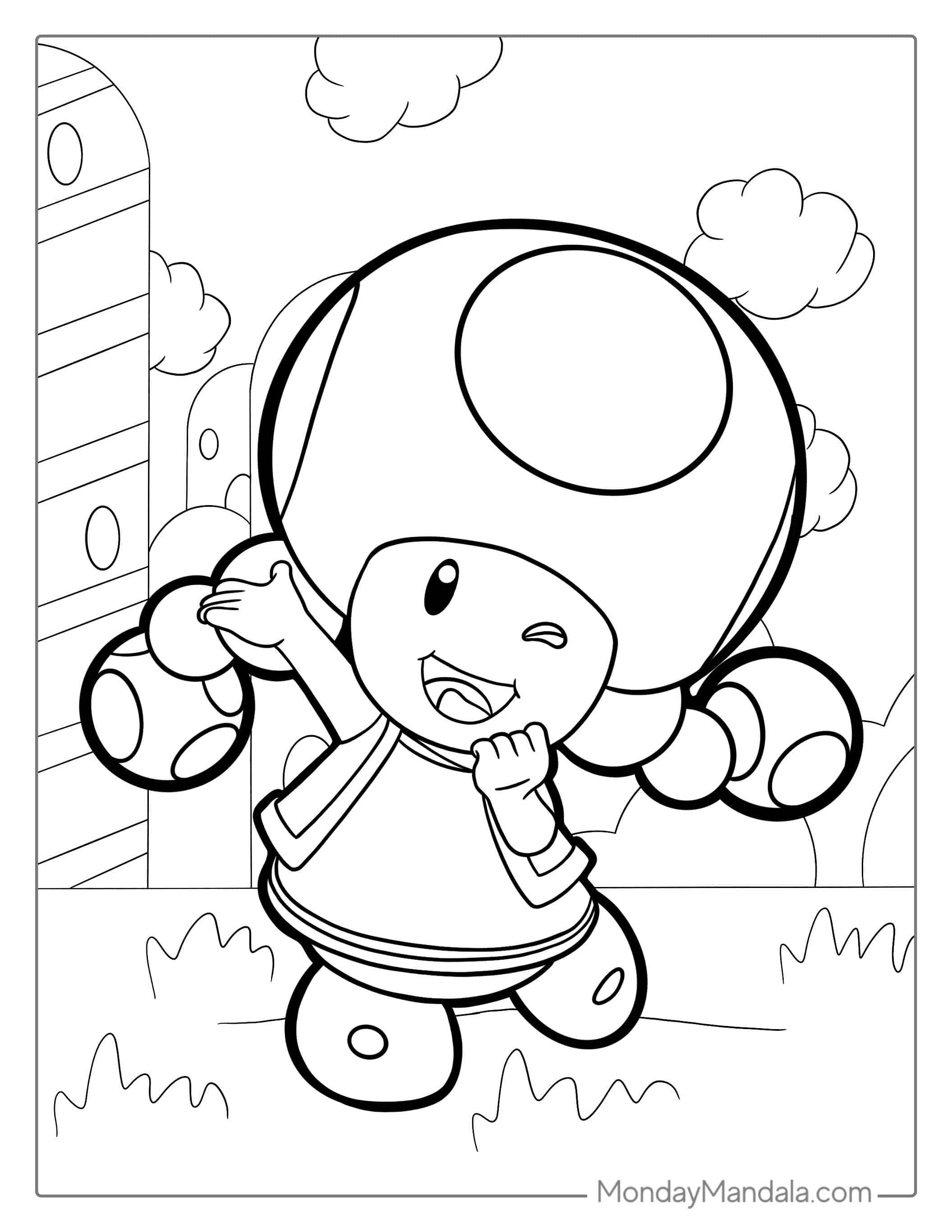 Toadette Coloring Page For Kids coloring page — printable line art