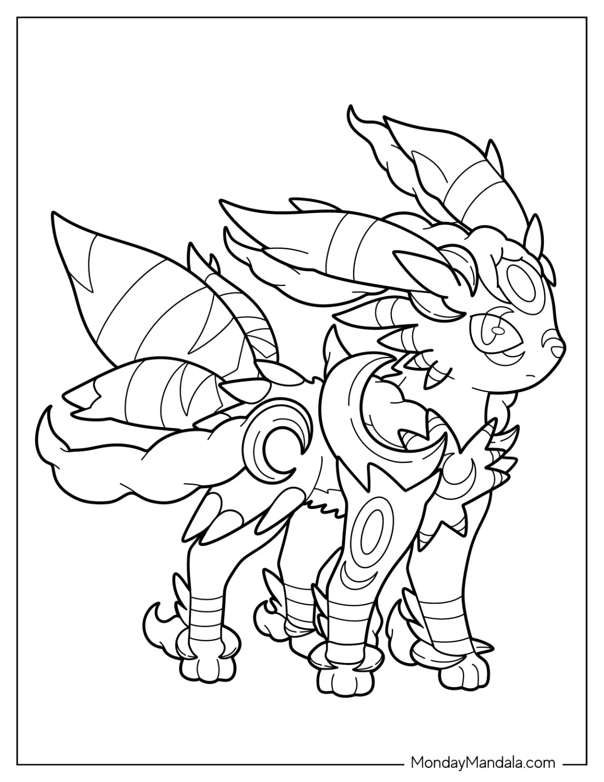 Mega Umbreon Coloring Page coloring page