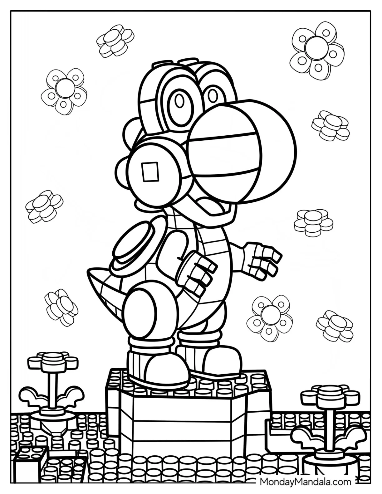 Cool Robo Yoshi Coloring Page coloring page